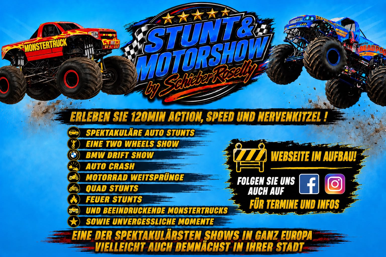 Stunt Motorshow Roselly - Temporäre Website